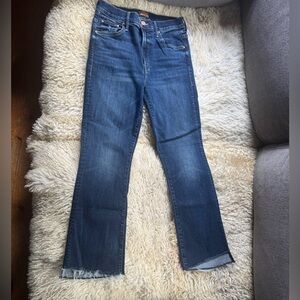 MOTHER Denim The Insider Crop Step Fray